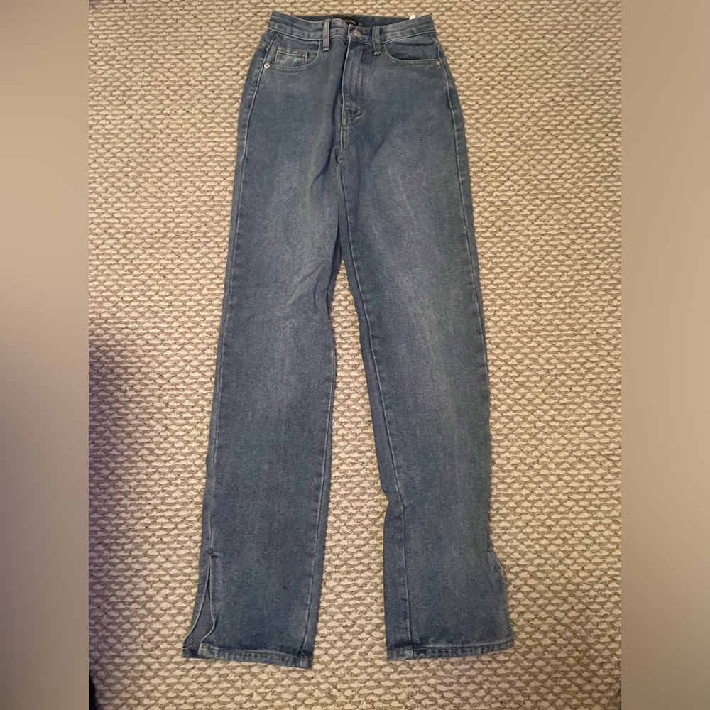 PLT Jeans with a Slit in the Back